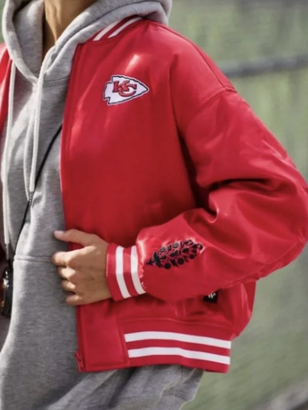FP Movement x The Wild Collective Exclusive Kansas City Cheifs Bomber Jacket